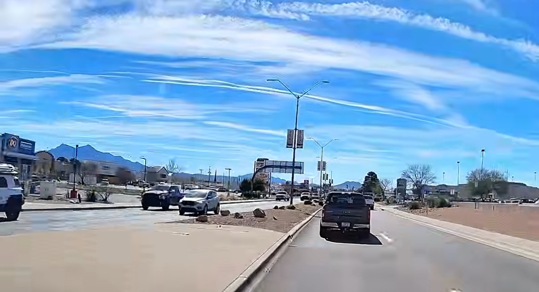 Stockton Hill Kingman evening traffic strip