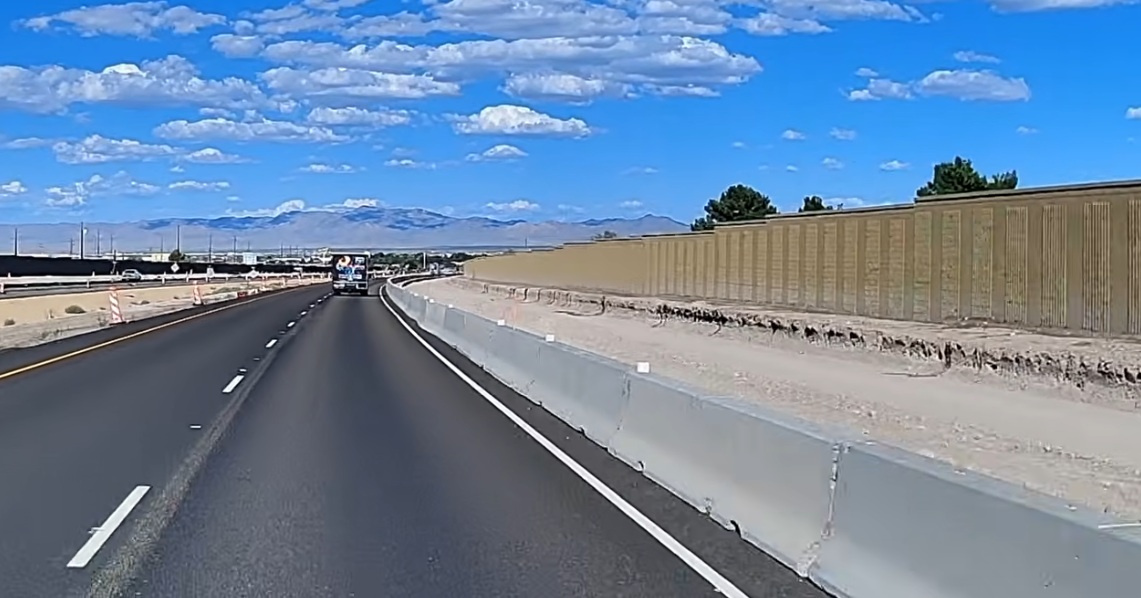 Sound wall along I-40 near West Kingman